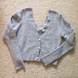 Cropped sweater cardigan